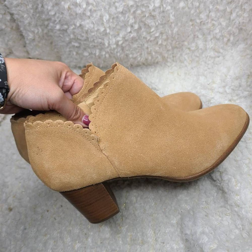 Jack Rogers Marianne Tan Suede Ankle Boots sz 10‎
